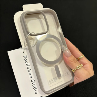 Ốp Lưng iPhone Trong Suốt Từ Tính Hỗ Trợ Đế Sạc Không Dây  Sang Trọng Cao Cấp Cho X/Xs/Xr/11/12/13/14/15/16/17/Pro/Max