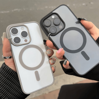 Ốp Lưng iPhone Trong Suốt Từ Tính Hỗ Trợ Đế Sạc Không Dây  Sang Trọng Cao Cấp Cho X/Xs/Xr/11/12/13/14/15/16/17/Pro/Max