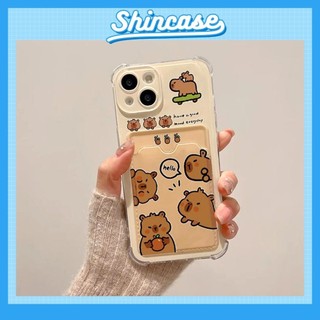Ốp Lưng iPhone Capy Boi Silicon Dẻo Đựng Thẻ, Chống Sốc, Bảo Vệ Camera iP 7/8/X/XS/11/12/13/14/15/16/17/Plus/Pro/Max/Air