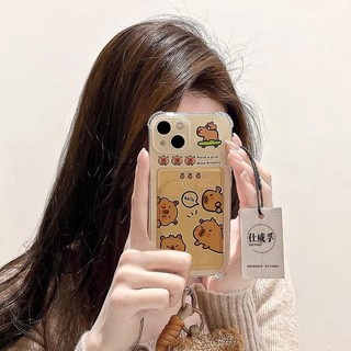 Ốp Lưng iPhone Capy Boi Silicon Dẻo Đựng Thẻ, Chống Sốc, Bảo Vệ Camera iP 7/8/X/XS/11/12/13/14/15/16/17/Plus/Pro/Max/Air
