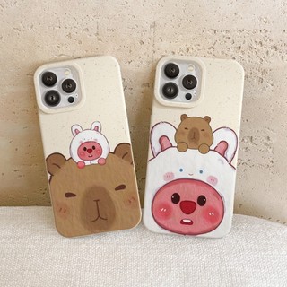 Ốp Lưng iPhone Mềm Thân Thiện Môi Trường Capybara Chống Sốc, Bảo Vệ Cam - iP 7/8/X/XS/11/12/13/14/15/16/17/Plus/Pro/Max