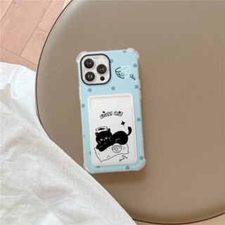 Ốp Lưng iPhone Lazy Cat Silicon Dẻo Đựng Thẻ, Chống Sốc, Bảo Vệ Camera - iP 7/8/X/XS/11/12/13/14/15/16/17/Plus/Pro/Max