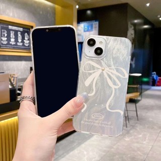 Ốp Lưng iPhone Silicon Mềm Bow Knot Ánh Bạc, Chống Sốc, Bảo Vệ Camera - iP X/XS/XR/11/12/13/14/15/16/17/Plus/Air/Pro/Max