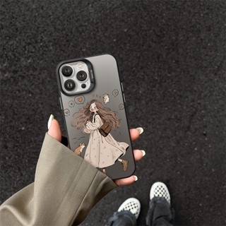 Ốp Lưng iPhone Tóc Nâu IMD Cứng Nhám, Siêu Chống Sốc, Bảo Vệ Camera - iP 7/8/X/XS/11/12/13/14/15/16/17/Plus/Pro/Max/Air