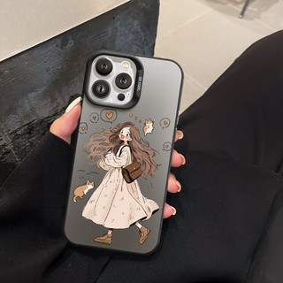 Ốp Lưng iPhone Tóc Nâu IMD Cứng Nhám, Siêu Chống Sốc, Bảo Vệ Camera - iP 7/8/X/XS/11/12/13/14/15/16/17/Plus/Pro/Max/Air