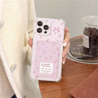 Ốp Lưng iPhone Rose Story Silicon Dẻo Đựng Thẻ, Chống Sốc,Bảo Vệ Camera - iP 7/8/X/XS/11/12/13/14/15/16/17/Plus/Pro/Max
