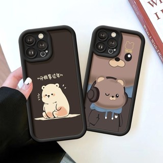 Ốp Lưng iPhone Camera Viền Cao Music Bear Chống Sốc Cao Cấp - iP 7/8/X/XS/XR/11/12/13/14/15/16/17/Plus/Air/Pro/Max
