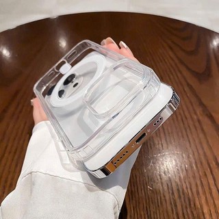 Ốp Lưng iPhone Trong Suốt Hỗ Trợ Sạc Từ Tính Không Dây, Chống Sốc, Bảo Vệ Camera iP X/XS/11/12/13/14/15/16/17/Pro/Max