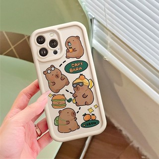 Ốp Lưng iPhone Camera Viền Cao Orange Capybara Chống Sốc Cao Cấp - iP 7/8/X/XS/XR/11/12/13/14/15/16/17/Plus/Air/Pro/Max