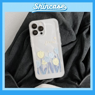 Ốp Lưng iPhone Blue Tulip Viền Thẳng Chống Sốc, Trong Suốt Bảo, Vệ Camera iP 7/8/X/XS/11/12/13/14/15/16/17/Plus/Pro/Max