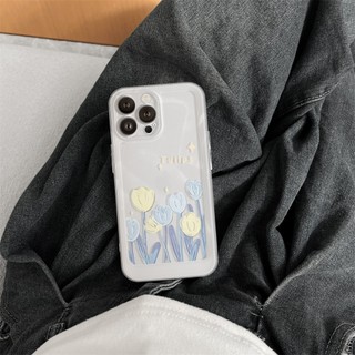Ốp Lưng iPhone Blue Tulip Viền Thẳng Chống Sốc, Trong Suốt Bảo, Vệ Camera iP 7/8/X/XS/11/12/13/14/15/16/17/Plus/Pro/Max
