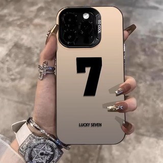 Ốp Lưng iPhone Lucky seven IMD Cứng Nhám, Siêu Chống Sốc,Bảo Vệ Camera iP 7/8/X/XS/11/12/13/14/15/16/17/Plus/Pro/Max/Air