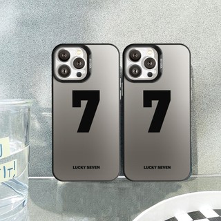 Ốp Lưng iPhone Lucky seven IMD Cứng Nhám, Siêu Chống Sốc,Bảo Vệ Camera iP 7/8/X/XS/11/12/13/14/15/16/17/Plus/Pro/Max/Air