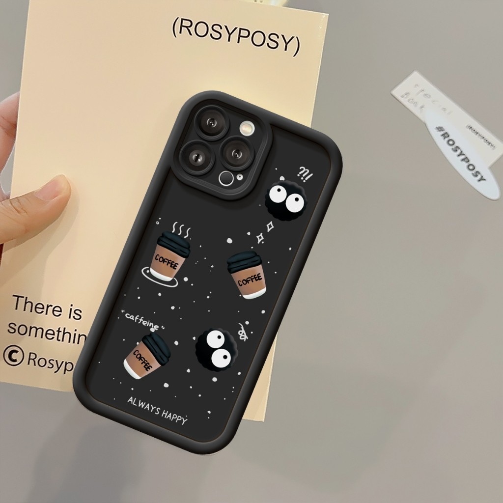 Ốp Lưng iPhone Camera Viền Cao Coffee Mềm Chống Sốc, Cao Cấp - iP 7/8/X/XS/XR/11/12/13/14/15/16/17/Plus/Air/Pro/Max