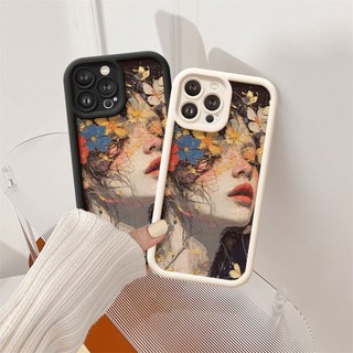 Ốp Lưng iPhone Camera Viền Cao Girl Flower Mềm Chống Sốc, Cao Cấp - iP 7/8/X/XS/XR/11/12/13/14/15/16/17/Plus/Air/Pro/Max