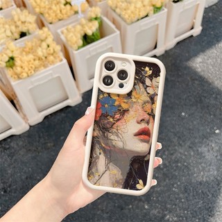 Ốp Lưng iPhone Camera Viền Cao Girl Flower Mềm Chống Sốc, Cao Cấp - iP 7/8/X/XS/XR/11/12/13/14/15/16/17/Plus/Air/Pro/Max
