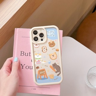 Ốp Lưng iPhone Camera Viền Cao Happy Bakery Mềm Chống Sốc, Cao Cấp - iP X/XS/XR/11/12/13/14/15/16/17/Plus/Air/Pro/Max