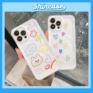 Ốp Lưng iPhone Nice Heart Viền Thẳng Chống Sốc, Trong Suốt Bảo Vệ Camera - iP 7/8/X/XS/11/12/13/14/15/16/17/Plus/Pro/Max