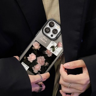 Ốp Lưng iPhone Simple Rose IMD Cứng Nhám, Siêu Chống Sốc,Bảo Vệ Camera iP 7/8/X/XS/11/12/13/14/15/16/17/Plus/Pro/Max/Ai