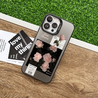 Ốp Lưng iPhone Simple Rose IMD Cứng Nhám, Siêu Chống Sốc,Bảo Vệ Camera iP 7/8/X/XS/11/12/13/14/15/16/17/Plus/Pro/Max/Ai