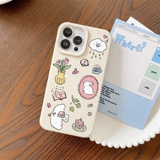Ốp Lưng iPhone Mềm Thân Thiện Môi Trường Thỏ Mèo Chống Sốc, Bảo Vệ Camera -iP 7/8/X/XS/11/12/13/14/15/16/17/Plus/Pro/Max