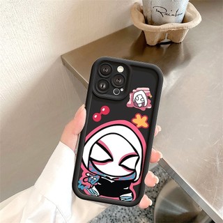 Ốp Lưng iPhone Camera Viền Cao Chibi Spider Mềm Chống Sốc, Cao Cấp - iP X/XS/XR/11/12/13/14/15/16/17/Plus/Air/Pro/Max
