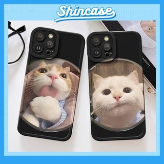 Ốp Lưng iPhone Cat Cat Cạnh Vuông, Chống Sốc, Bảo Vệ Camera - Cho iP 6/6s/7/8/Plus/X/XS/XR/11/12/13/14/15/16/Pro/Max