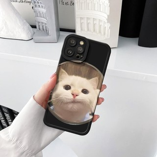 Ốp Lưng iPhone Cat Cat Cạnh Vuông, Chống Sốc, Bảo Vệ Camera - Cho iP 6/6s/7/8/Plus/X/XS/XR/11/12/13/14/15/16/Pro/Max