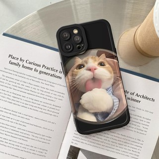 Ốp Lưng iPhone Cat Cat Cạnh Vuông, Chống Sốc, Bảo Vệ Camera - Cho iP 6/6s/7/8/Plus/X/XS/XR/11/12/13/14/15/16/Pro/Max