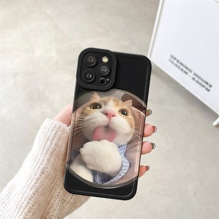 Ốp Lưng iPhone Cat Cat Cạnh Vuông, Chống Sốc, Bảo Vệ Camera - Cho iP 6/6s/7/8/Plus/X/XS/XR/11/12/13/14/15/16/Pro/Max