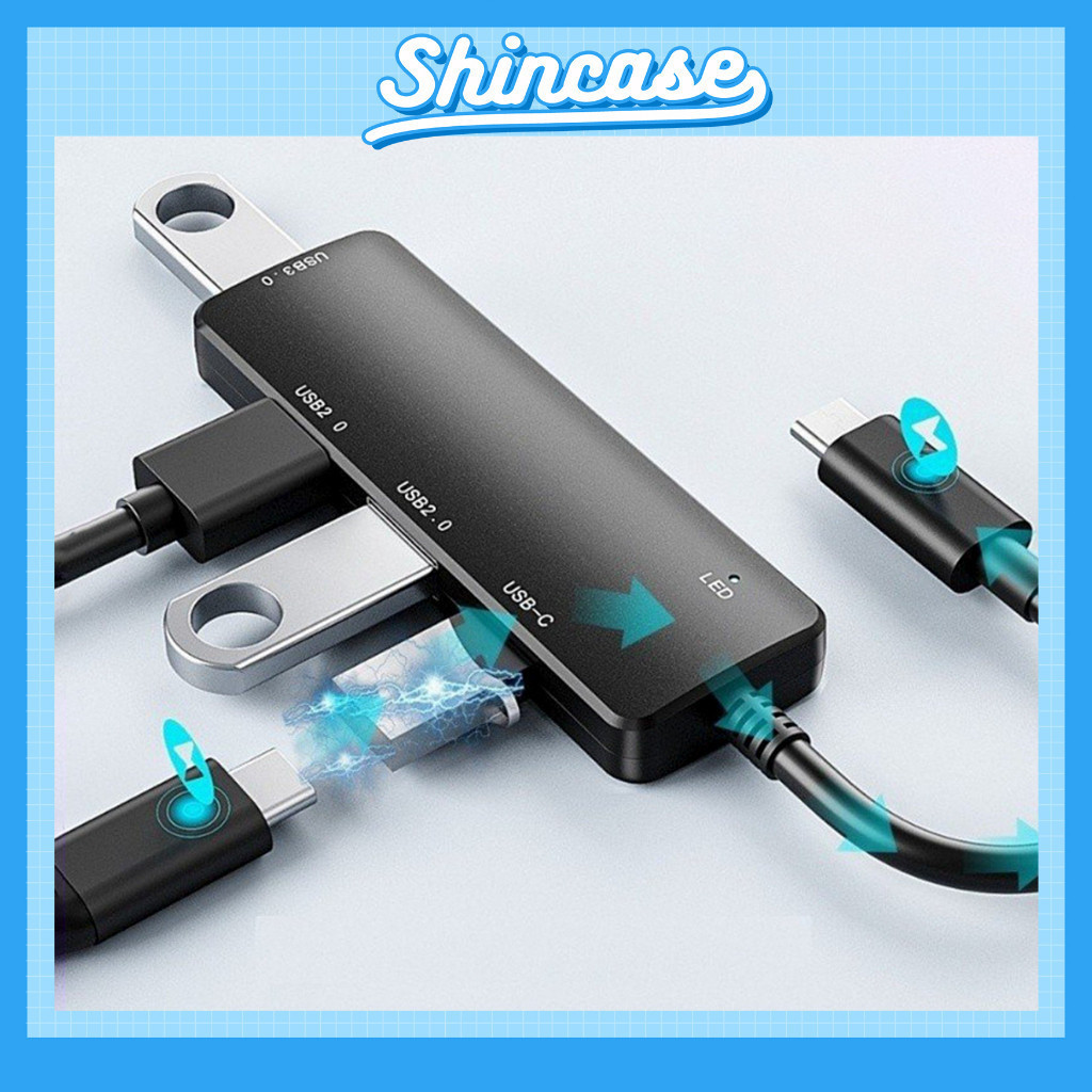 Hub Usb và hub Type C ra 4 USB chia cổng mở rộng kết nối cho pc, laptop ...