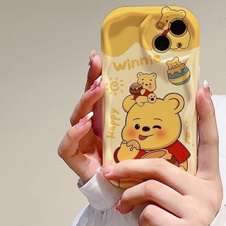Ốp Lưng iPhone Gấu Dâu Viền Sóng Nổi, Chống Sốc, Bảo Vệ Camera - iP 7/8/X/XS/11/12/13/14/15/16/17/Plus/Pro/Max/Air