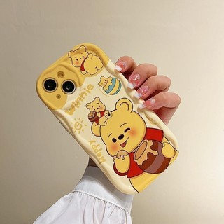 Ốp Lưng iPhone Gấu Dâu Viền Sóng Nổi, Chống Sốc, Bảo Vệ Camera - iP 7/8/X/XS/11/12/13/14/15/16/17/Plus/Pro/Max/Air