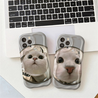Ốp Lưng iPhone Mèo Meme Viền Sóng Nổi, Chống Sốc, Bảo Vệ Camera - iP 6/6s/7/8/Plus/X/XS/XR/11/12/13/14/15/Pro/Max