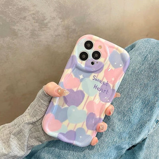 Ốp Lưng iPhone Trái Tim Viền Sóng Nổi, Chống Sốc, Bảo Vệ Camera - iP 7/8/X/XS/11/12/13/14/15/16/17/Plus/Pro/Max/Air