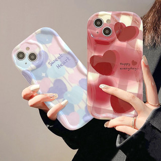 Ốp Lưng iPhone Trái Tim Viền Sóng Nổi, Chống Sốc, Bảo Vệ Camera - iP 7/8/X/XS/11/12/13/14/15/16/17/Plus/Pro/Max/Air