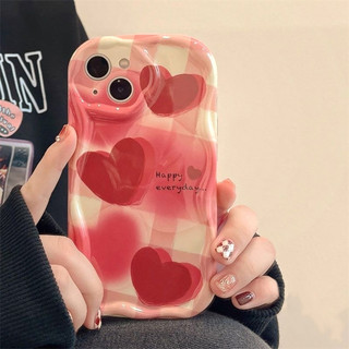Ốp Lưng iPhone Trái Tim Viền Sóng Nổi, Chống Sốc, Bảo Vệ Camera - iP 7/8/X/XS/11/12/13/14/15/16/17/Plus/Pro/Max/Air