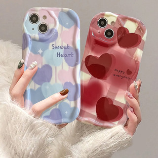 Ốp Lưng iPhone Trái Tim Viền Sóng Nổi, Chống Sốc, Bảo Vệ Camera - iP 7/8/X/XS/11/12/13/14/15/16/17/Plus/Pro/Max/Air