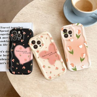 Ốp Lưng iPhone Tulip Viền Sóng Nổi Cao Cấp, Chống Sốc, Bảo Vệ Camera - iP 7/8/X/XS/11/12/13/14/15/16/17/Plus/Pro/Max/Air