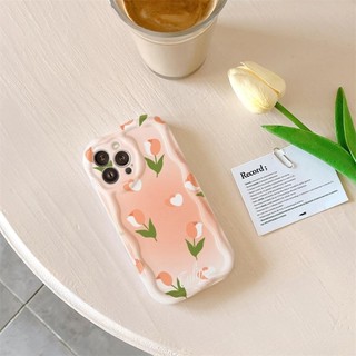 Ốp Lưng iPhone Tulip Viền Sóng Nổi Cao Cấp, Chống Sốc, Bảo Vệ Camera - iP 7/8/X/XS/11/12/13/14/15/16/17/Plus/Pro/Max/Air