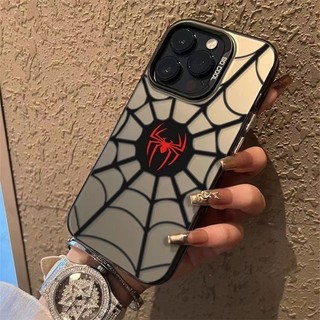 Ốp Lưng iPhone Spiderman IMD Cứng Nhám, Siêu Chống Sốc, Bảo Vệ Camera iP 7/8/X/XS/11/12/13/14/15/16/17/Plus/Pro/Max/Air