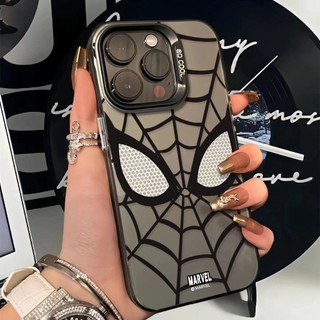 Ốp Lưng iPhone Spiderman IMD Cứng Nhám, Siêu Chống Sốc, Bảo Vệ Camera iP 7/8/X/XS/11/12/13/14/15/16/17/Plus/Pro/Max/Air
