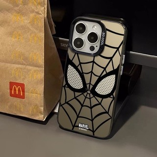 Ốp Lưng iPhone Spiderman IMD Cứng Nhám, Siêu Chống Sốc, Bảo Vệ Camera iP 7/8/X/XS/11/12/13/14/15/16/17/Plus/Pro/Max/Air