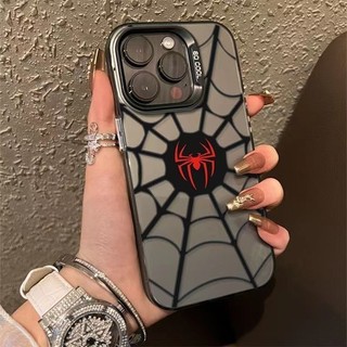 Ốp Lưng iPhone Spiderman IMD Cứng Nhám, Siêu Chống Sốc, Bảo Vệ Camera iP 7/8/X/XS/11/12/13/14/15/16/17/Plus/Pro/Max/Air