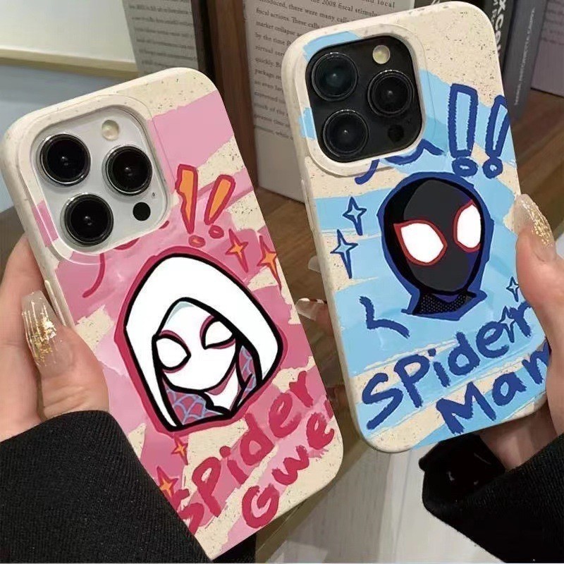 Ốp Lưng iPhone Mềm Thân Thiện Môi Trường Spiderman Chống Sốc, Bảo Vệ Cam - iP 7/8/X/XS/11/12/13/14/15/16/17/Plus/Pro/Max