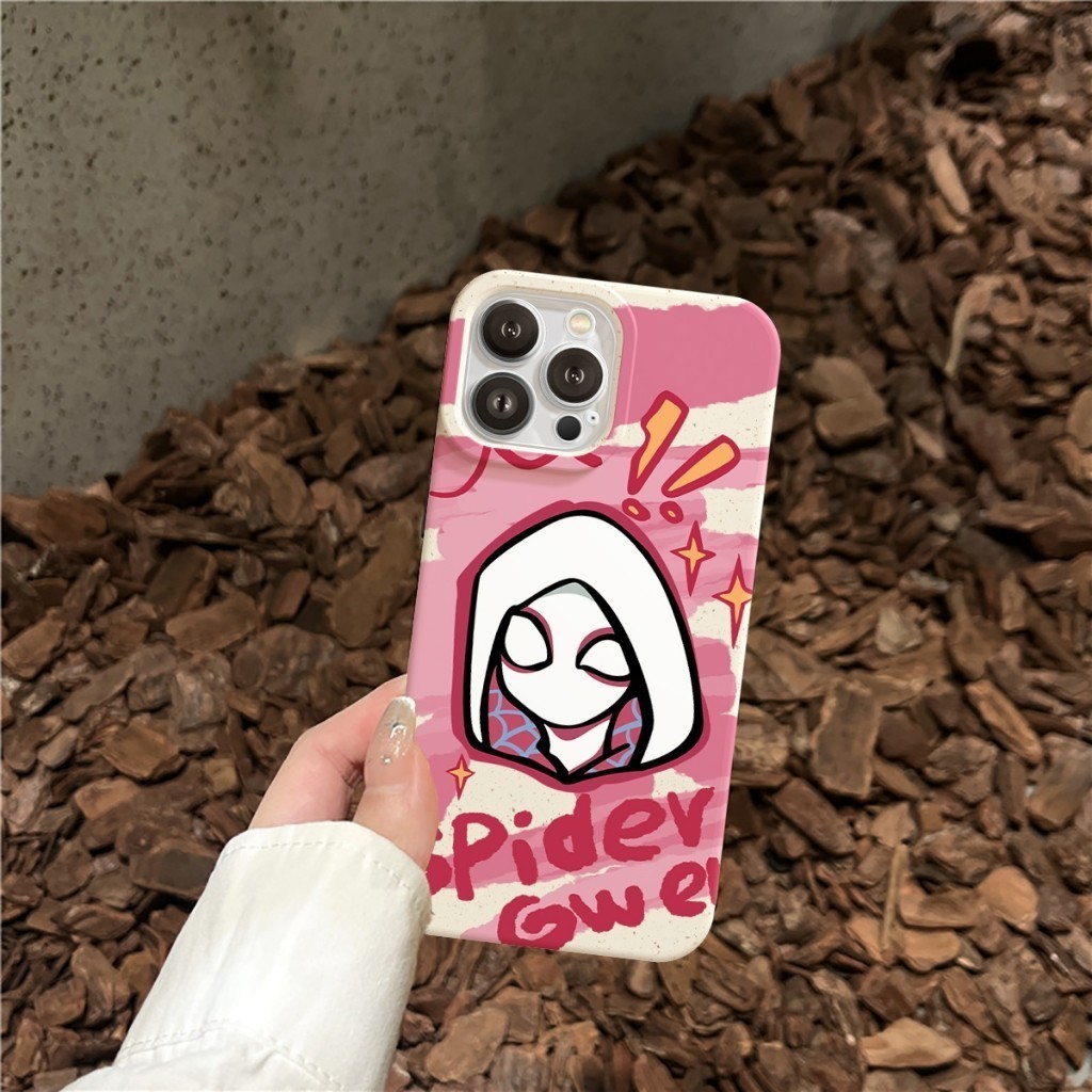 Ốp Lưng iPhone Mềm Thân Thiện Môi Trường Spiderman Chống Sốc, Bảo Vệ Cam - iP 7/8/X/XS/11/12/13/14/15/16/17/Plus/Pro/Max
