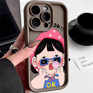 Ốp Lưng iPhone Camera Viền Cao Girl Ok Mềm Chống Sốc, Cao Cấp - iP 7/8/X/XS/XR/11/12/13/14/15/16/17/Plus/Air/Pro/Max