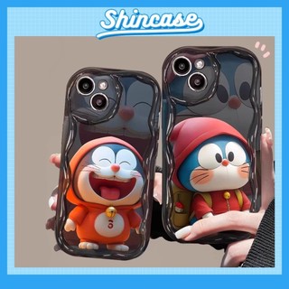 Ốp Lưng iPhone Doraemon Viền Sóng Nổi, Chống Sốc, Bảo Vệ Camera - iP 7/8/X/XS/11/12/13/14/15/16/17/Plus/Pro/Max