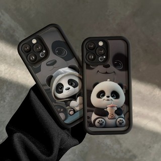Ốp Lưng iPhone Camera Viền Cao Panda Milktea Mềm Chống Sốc, Cao Cấp - iP X/XS/XR/11/12/13/14/15/16/17/Plus/Air/Pro/Max
