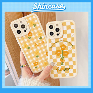Ốp Lưng iPhone Hoa Cam Cạnh Vuông, Chống Sốc, Bảo Vệ Camera - Cho iP 6/6s/7/8/Plus/X/XS/XR/11/12/13/14/15/Pro/Max/Mini